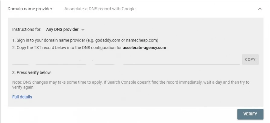 راهنمای google search console